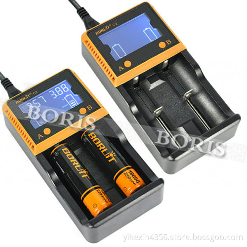 New model High Quality C2 Battery Double Charger With LCD For Different Battery